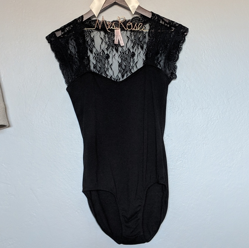Sparkle & Fade black lace body suit